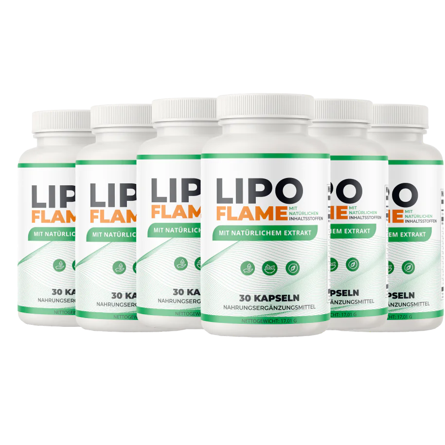 Sechs LipoFlame Flaschen